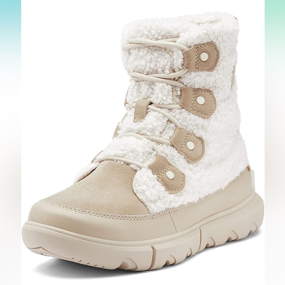 Women's Sorel Explorer II Joan Cozy Boot- Ancient Fossil/Sea Salt, Size 8.5 NWOT